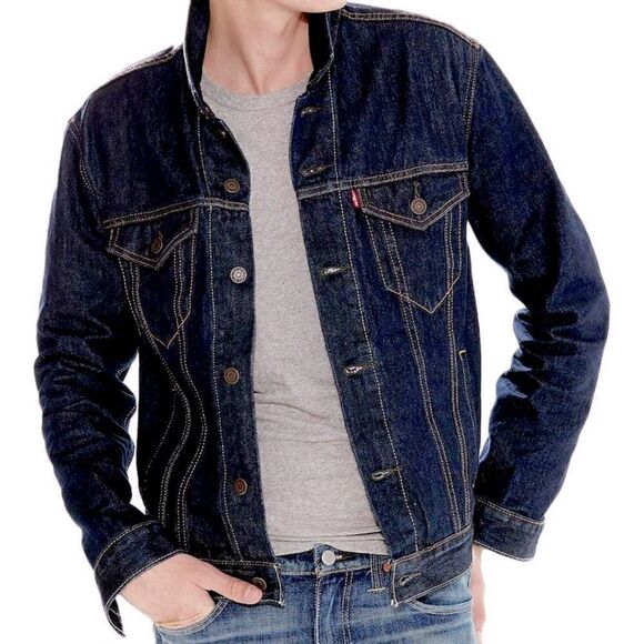 NWT Levi’s  Trucker Red Tab Jean Jacket Dark Denim - Picture 14 of 14